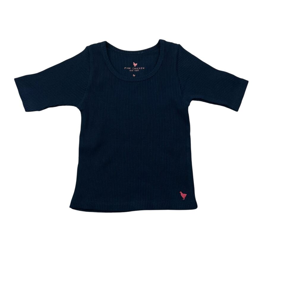 Pink Chicken Blue Ribbed Shirt - Picture 1 of 4